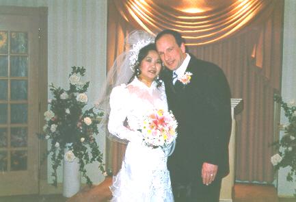 In the wedding chapel after the ceremony